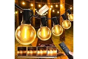 Guirlande Lumineuse Guinguette Exterieur 20M - G40 65.5FT LED Ampoules de Guirlandes Jardin Lumiere Exterieure Connectable IP44 Imperméable Guirlande Lumières Extérieur Terrasse Pergola Balcon