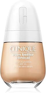 Clinique Even Better Clinical Fond de Teint Sérum SPF 20, Couvrance Totale, Fini Mat Satiné avec Technologie 3 Sérums, 30 ml