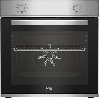 Beko BBIE12000X Four encastrable - 66L, SteamShine, Éclairage halogène, 6 fonctions de cuisson, H x L x P (cm) : 59,5 x 59,4 x 56,7, Acier inoxydable, Classe A