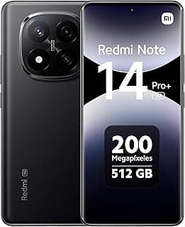 XIAOMI Smartphone Redmi Note 14 Pro+ 5G, 12+512 GB, Noir, Appareil Photo IA Pro-Grade 200MP, IP68, 120W HyperCharge, fonctionnalités IA (Pas de Chargeur Inclus)(Version Française + 2 Ans de Garantie)