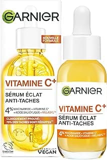 GARNIER Skin Active - Sérum Éclat - Anti-Tache Brunes - Soin Visage Enrichi En 3.5-4% Niacinamide, Vitamine C & Acide Salicylique - Vegan & Cruelty Free - 30 ml - L'emballage peut varier