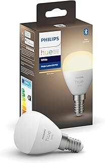 Philips Hue White, ampoule LED connectée Luster E14, compatible Bluetooth, fonctionne avec Alexa, Google Assistant et Apple Homekit