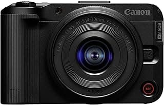 Canon EOS R50 V + RF-S 14-30mm F4-6.3 is STM PZ - Appareil pour Le Vlog Compatible avec l'Objectif Canon RF | Matériel pour Créateurs de Contenu | Vlog et Voyage | Connexion Bluetooth