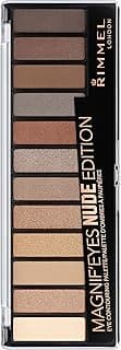 Rimmel - Ombre à Paupières Palette Magnif'Eyes 12 Pan - Fini Mat, Satiné et Brillant - Longue Tenue - 001 Nude Edition - 14,16gr