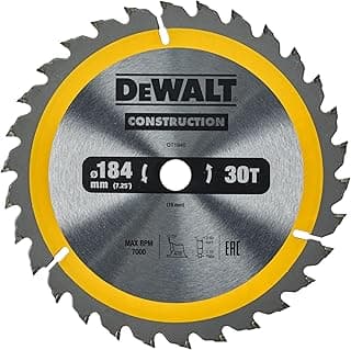 DEWALT Lame de Scie Circulaire Portative Construction, 184x16mm, 30 dents DT1940-QZ