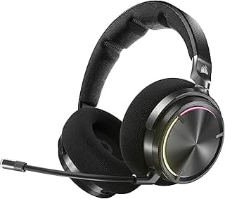Corsair Virtuoso Max Wireless Casque de Jeu avec Bluetooth – Dolby Atmos, SoundID, L'annulation Active, Microphone Qualité Radiodiffusion, Transducteurs en Graphène, pour PC, Mac, PS5, PS4 – Carbone