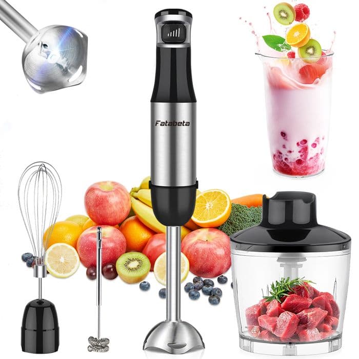 Mixeur Plongeant Multifonction - FATABETA - HB6010 - 800W - 5 Vitesses - Acier Inox 304