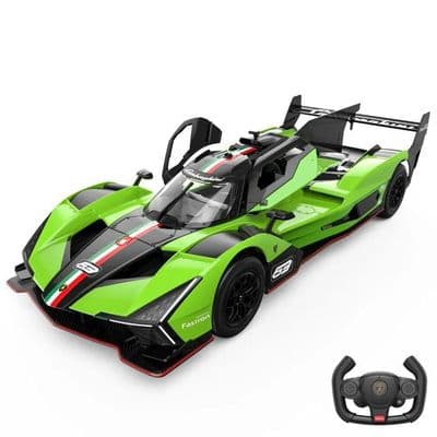 LAMBORGHINI SC63 LMDh Voiture Télécommandée 1:14 - Vert - Licence Officielle - LED - 9 km/h - LeMans